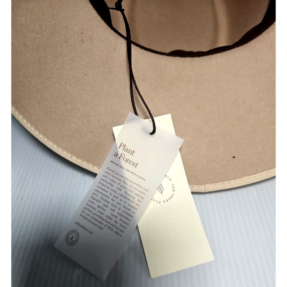 WILL + BEAR Wide Brim Fedora Hat Andy Oak Medium- Retail $127 - Picture 5 of 9
